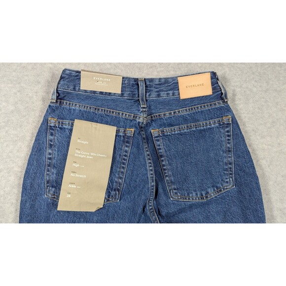 Everlane Women Jeans 28x26 NWT Curvy 90s Cheeky Button Fly Super High Rise - Picture 5 of 11